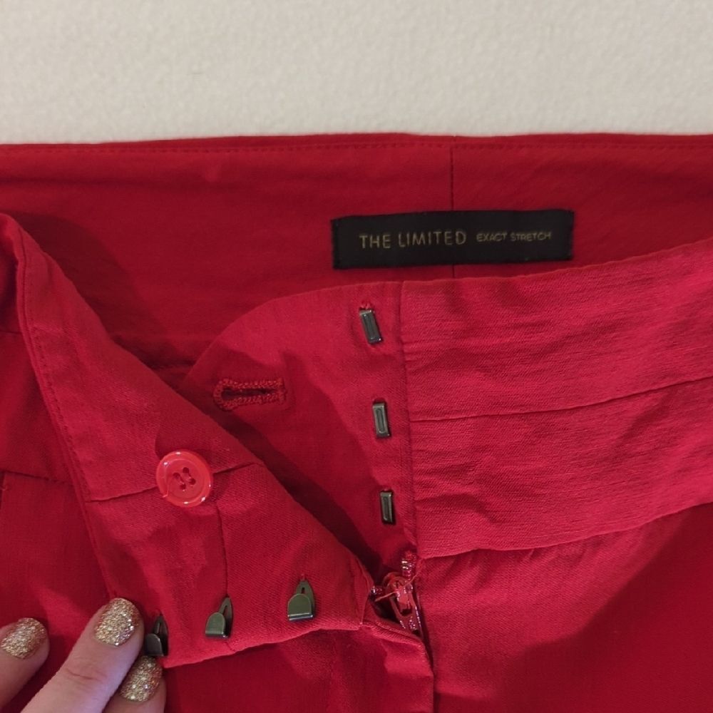 The Limited Women's Bold Red Flare Pants - Picture 3 of 9